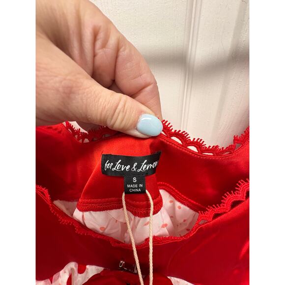 For Love & Lemons, Rhoda Dress, Red Polka Dot, Empire Waist, NWT, Womens Size S - Picture 6 of 9